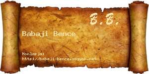Babaji Bence névjegykártya